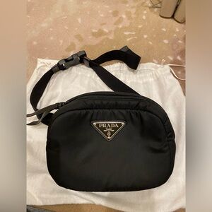 Prada Black Nylon Crossbody Belt Bag